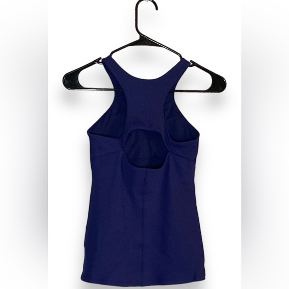Athleta navy blue tank top with build in bra - Picture 2 of 7